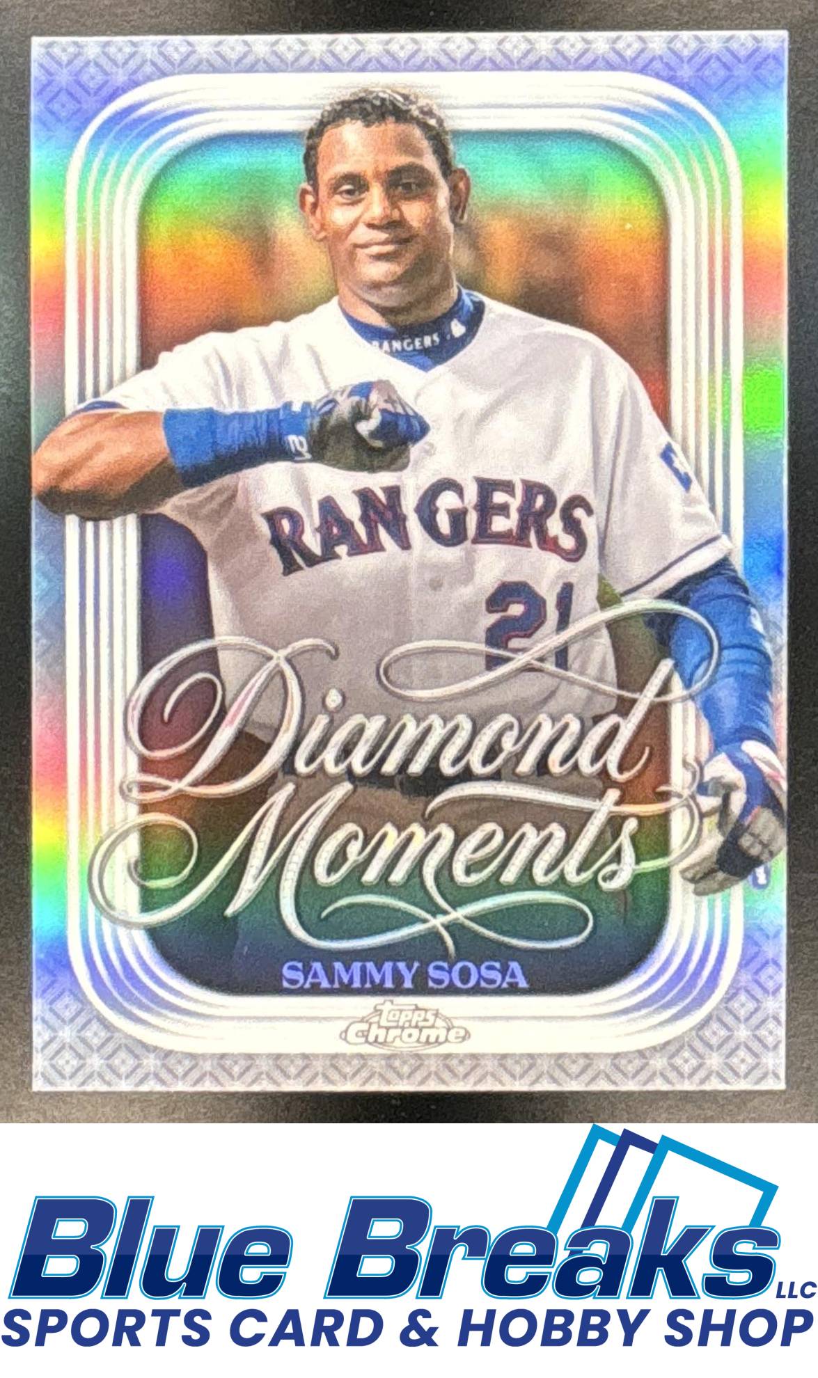 2026 Topps Chrome Diamond Moments Sammy Sosa #DM-37 Texas Rangers