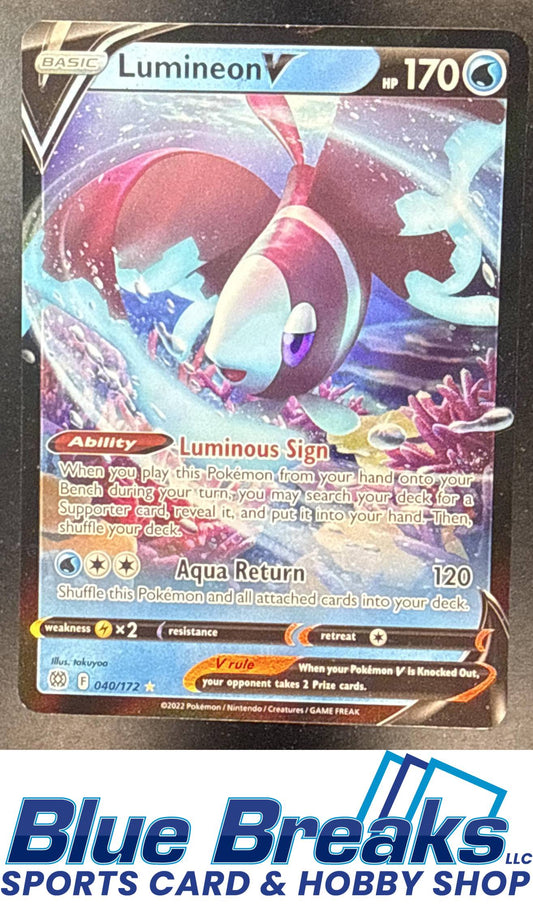 2022 Pokemon Sword & Shield Brilliant Stars Lumineon V #040/172