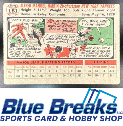 1956 Topps - Billy Martin #181 New York Yankees