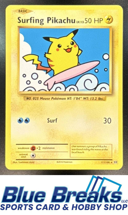 2016 Pokemon XY Evolutions Surfing Pikachu #111/108 a