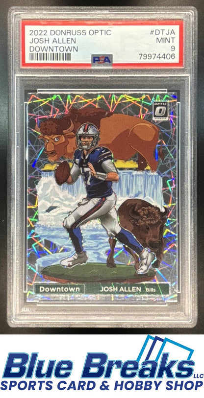 2022 Panini Donruss Optic Downtown SSP Josh Allen [RC] #DT-JA PSA 9 Bills