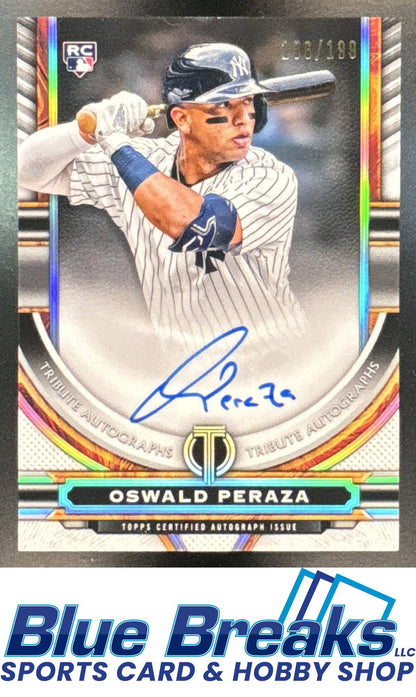 2023 Topps Tribute Auto Oswald Peraza RC 136/199 Rookie #TA-OP New York Yankees