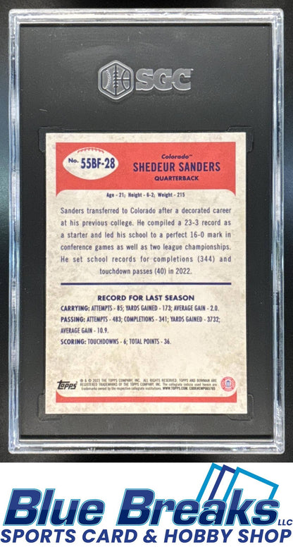 2023 Bowman University Chrome Shedeur Sanders #55BF-28 a 1955 Football