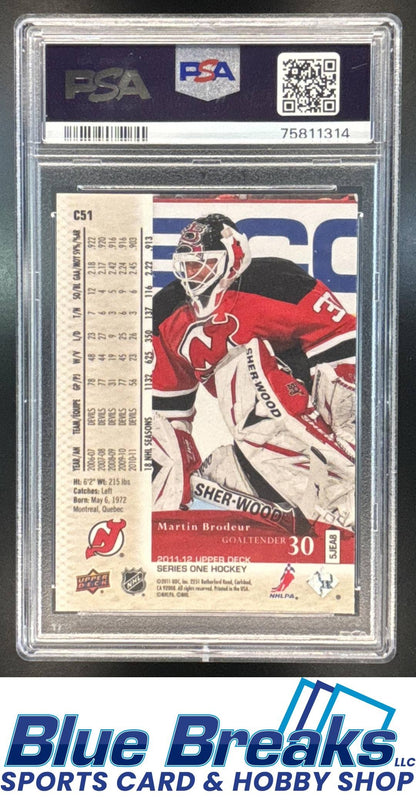 2011-12 Upper Deck UD Canvas Martin Brodeur #C51 PSA 10 New Jersey Devils