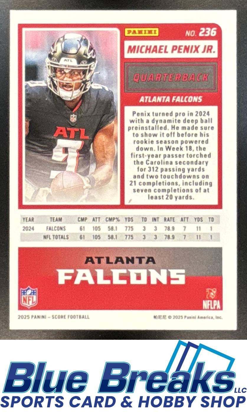 2025 Panini Score First Down Michael Penix Jr. 8/10 [RC] #236 Falcons