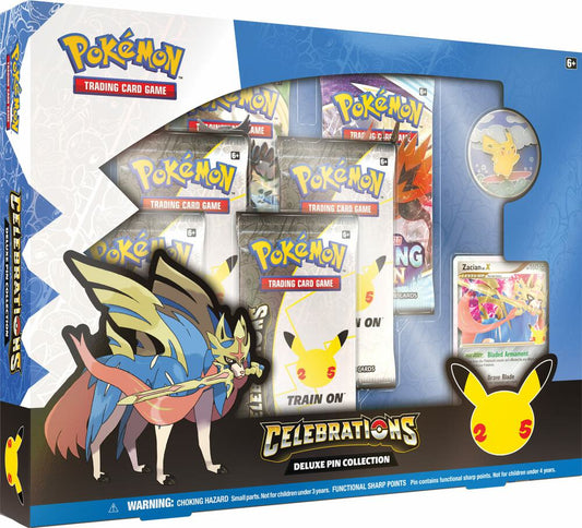 Pokemon - Celebrations Deluxe Pin Collection [Zacian LV. X] - Celebrations (CLB) - Sealed Wax