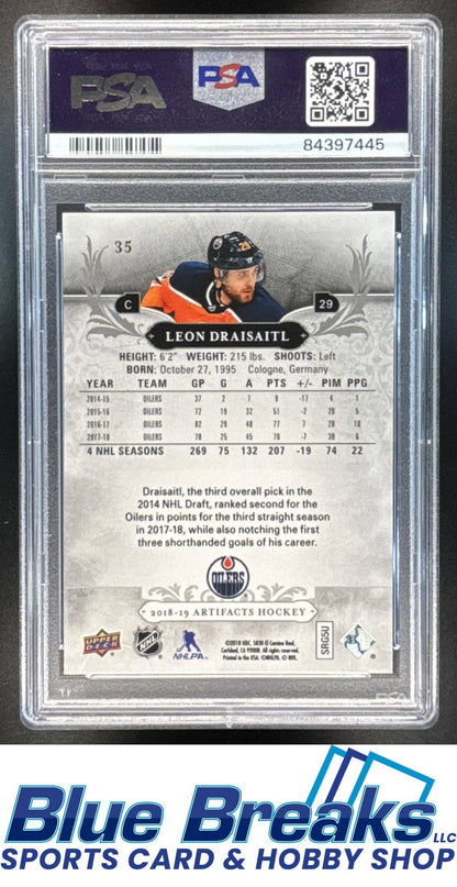 2018-19 Upper Deck Artifacts Leon Draisaitl [RC] #35 PSA 10 Edmonton Oilers
