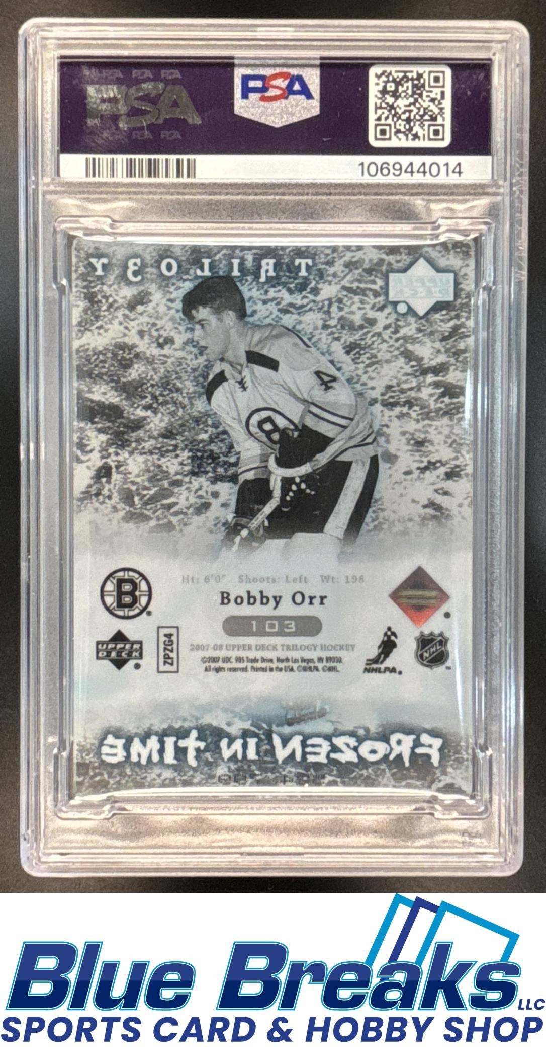 2007 Upper Deck Trilogy Bobby Orr #103 Future Icons Frozen In Time PSA 10