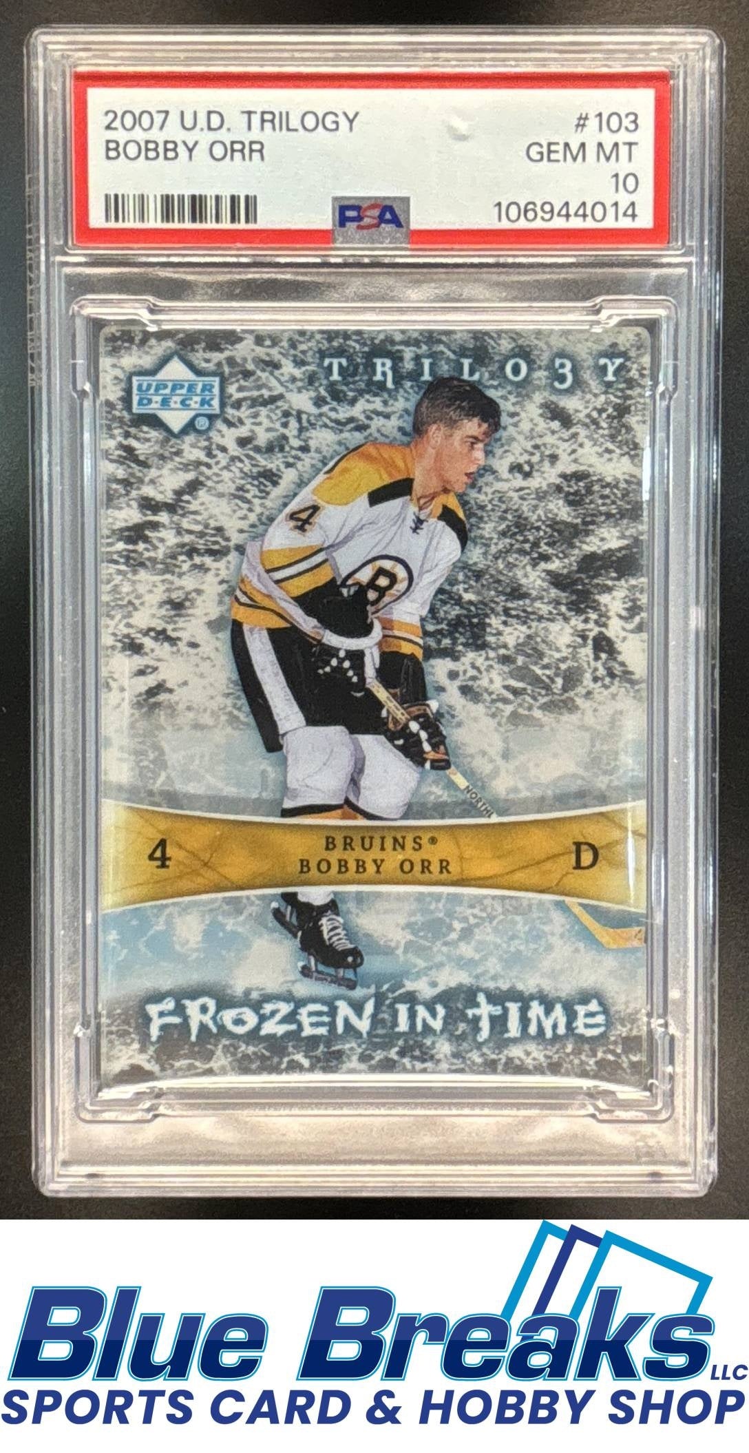 2007 Upper Deck Trilogy Bobby Orr #103 Future Icons Frozen In Time PSA 10