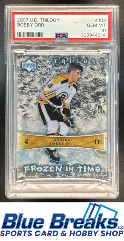 2007 Upper Deck Trilogy Bobby Orr #103 Future Icons Frozen In Time PSA 10