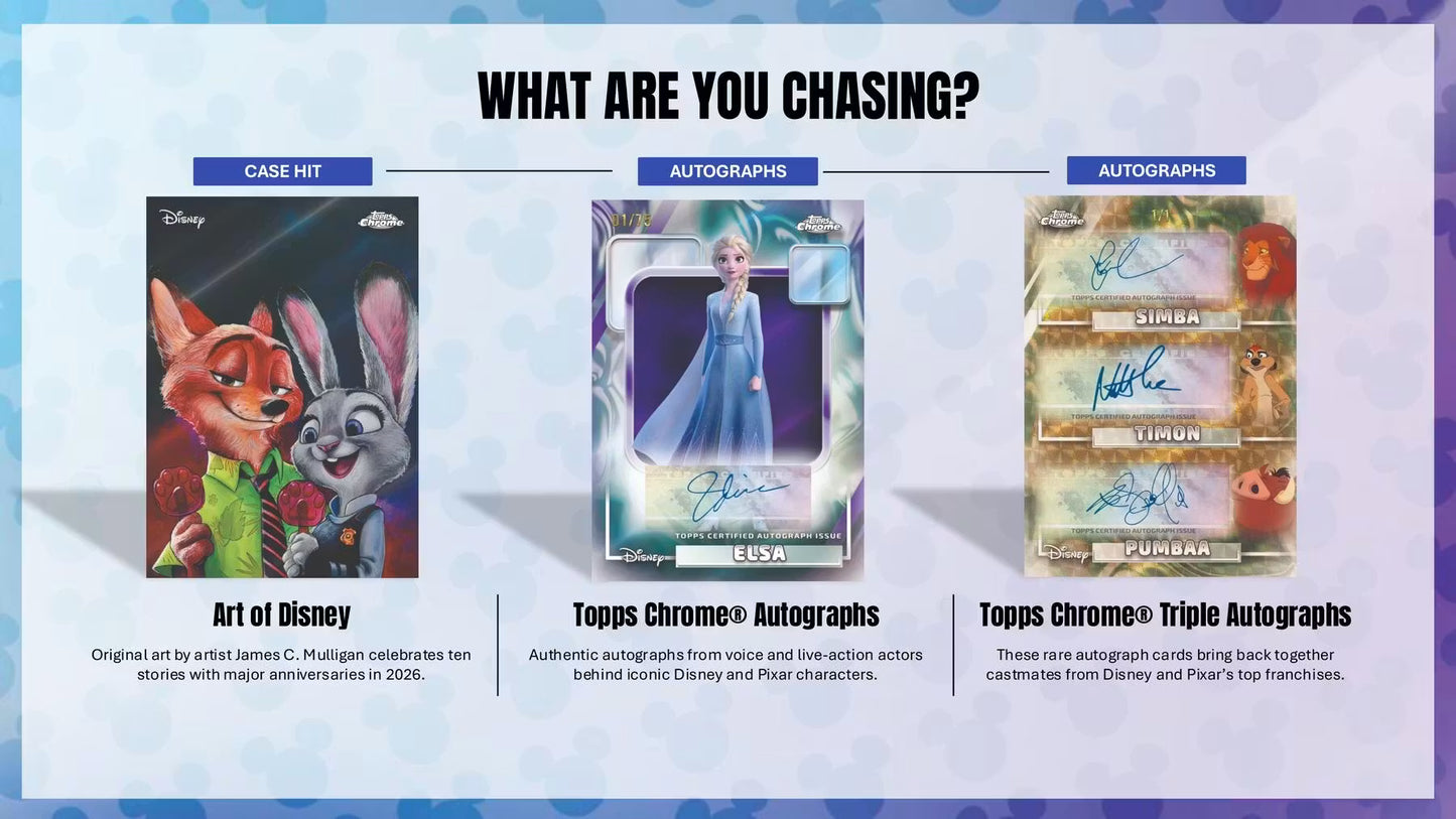 2026 Topps Chrome Disney Hobby Box - Sealed Wax - (Presell)
