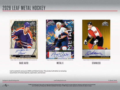 2026 Leaf Metal Hockey Hobby Box - Sealed Wax