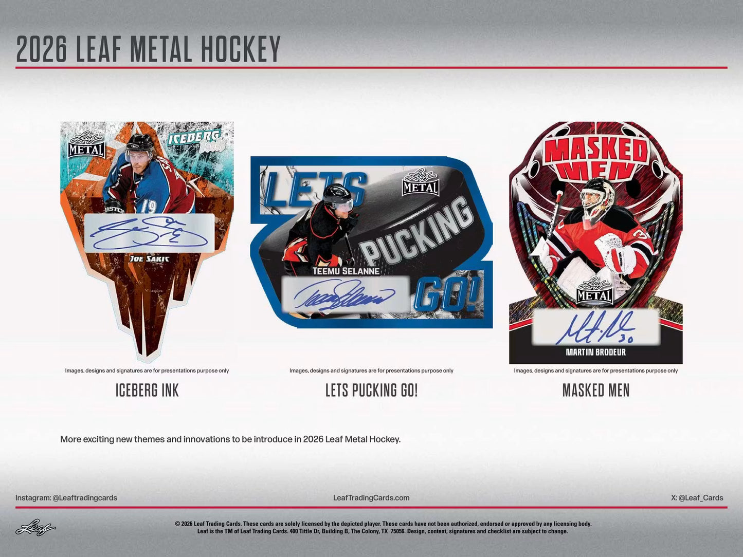 2026 Leaf Metal Hockey Hobby Box - Sealed Wax