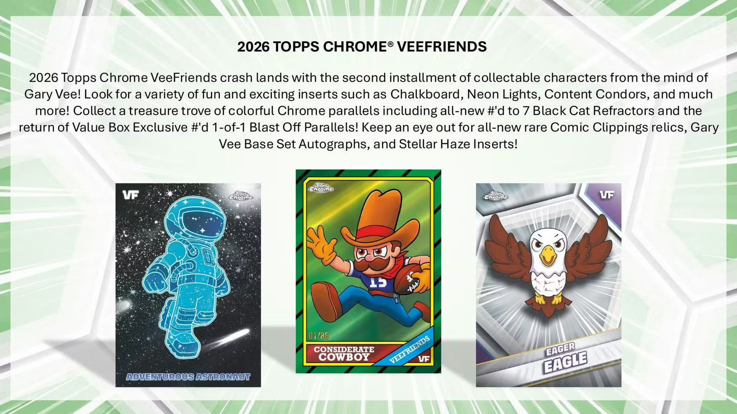 2026 Topps VeeFriends Chrome Blaster Box (Presell) - Sealed Wax