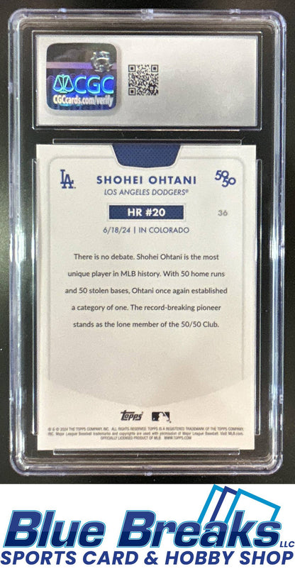 2024 Topps 50/50: Shohei Ohtani #36 CGC 9.5 Los Angeles Dodgers