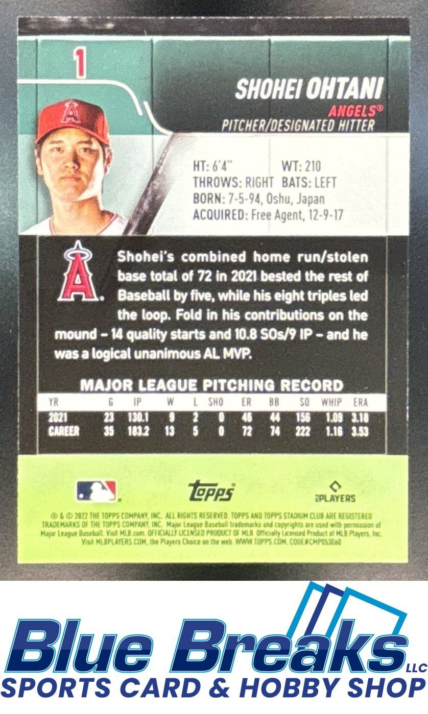 2022 Topps Stadium Club Shohei Ohtani [RC] #1 Los Angeles Angels