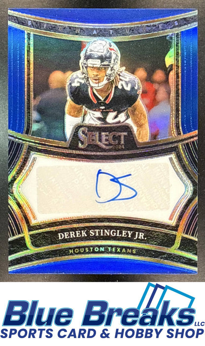 2024 Panini Select Derek Stingley Jr. #SP-DSJ Signatures Blue Prizm 007/149 Auto Houston Texans