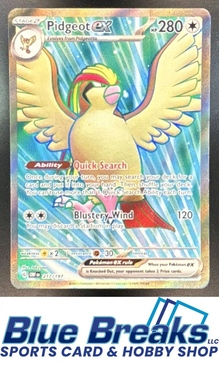 2023 Pokemon SV Obsidian Flames - OBF EN Pidgeot ex #217/197 Ultra Rare