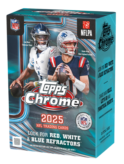 2025 Topps Chrome Football Blaster Box - Sealed Wax