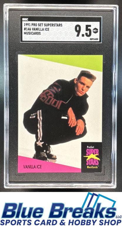 1991 Pro Set SuperStars MusiCards UK Edition Vanilla Ice [RC] #146 SGC 9.5
