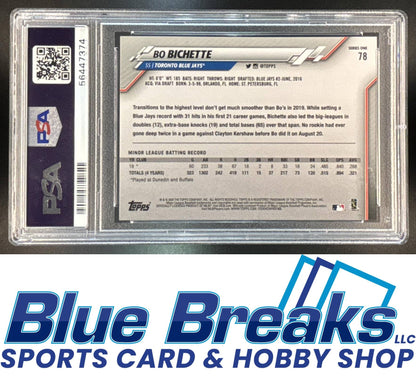 2020 Topps Bo Bichette RC #78 PSA 10 Blue Jays