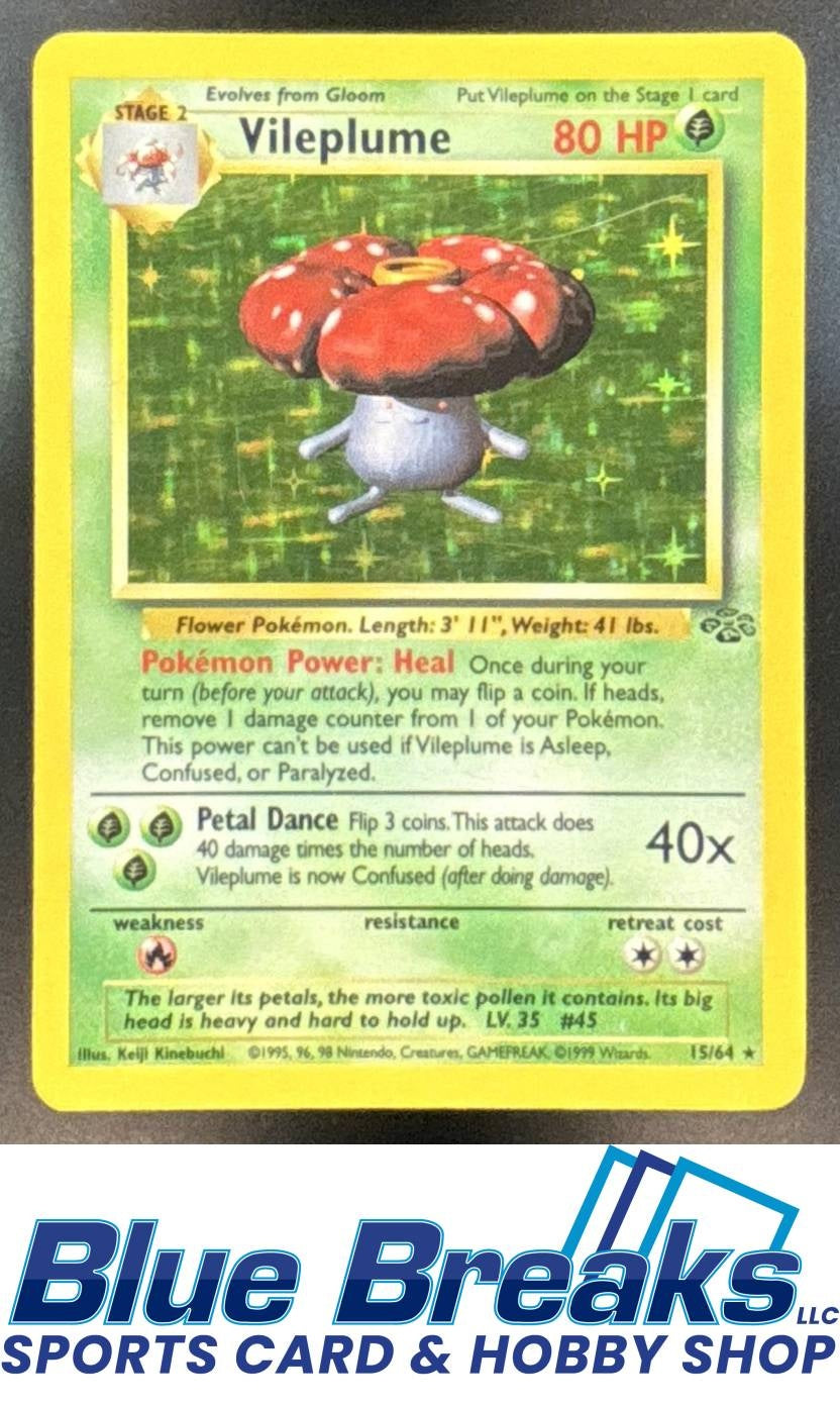 1999 Pokemon Jungle Vileplume #15/64 Holo