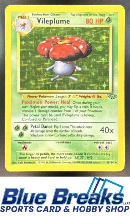 1999 Pokemon Jungle Vileplume #15/64 Holo