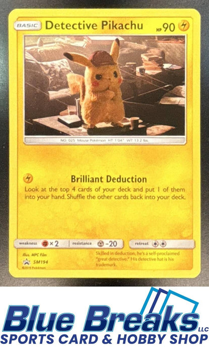 2016-19 Pokemon SM Black Star Promos Detective Pikachu #SM194
