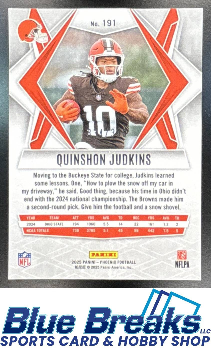 2025 Panini Prizm RC Quinshon Judkins #191 334/399 Football Cleveland Browns