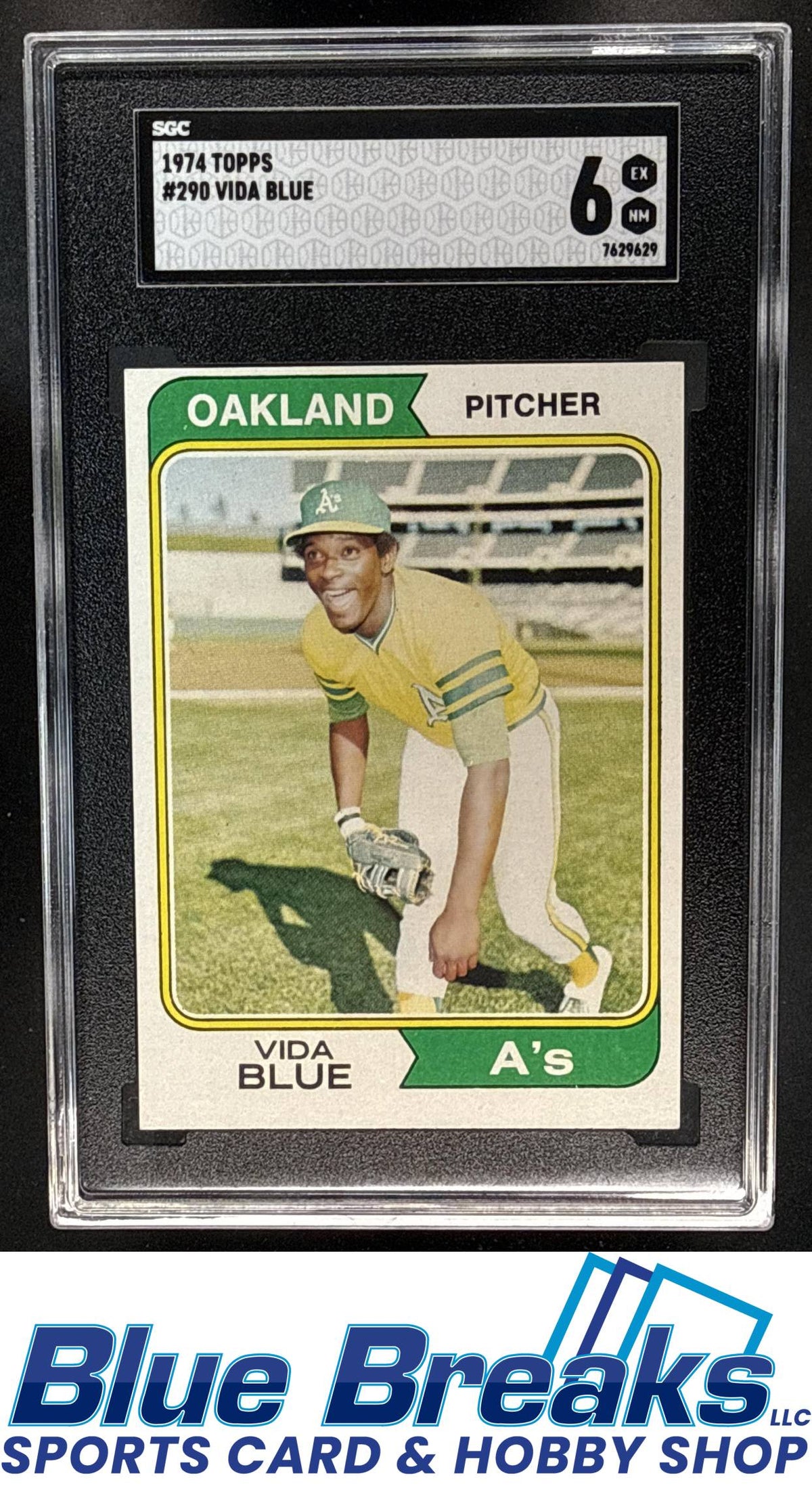 1974 Topps Vida Blue #290 SGC 6 Oakland Athletics