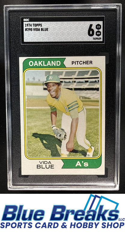 1974 Topps Vida Blue #290 SGC 6 Oakland Athletics