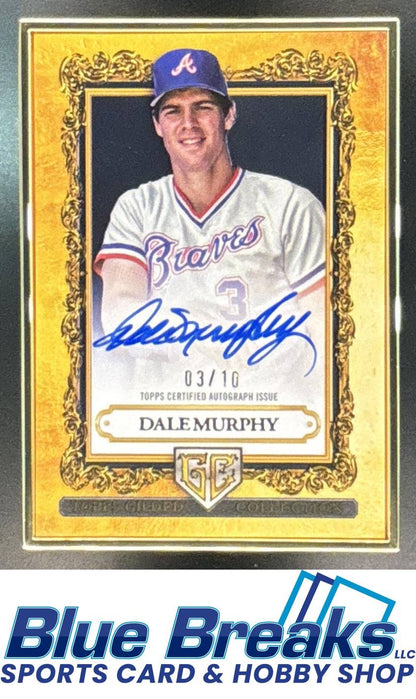 2025 Topps Gilded Collection Dale Murphy #GOG-DM Gallery of Gold Auto 03/10 Atlanta Braves