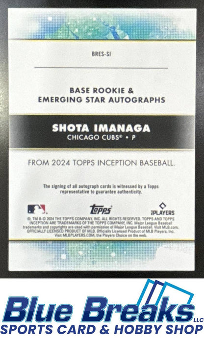 2024 Topps Inception Shota Imanaga #BRES-SI Rookies and Emerging Star Auto Purple 035/125 Dodgers