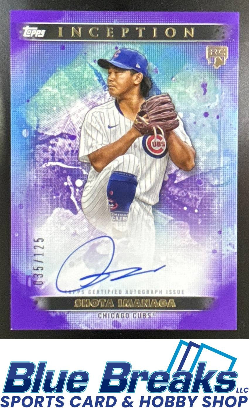 2024 Topps Inception Shota Imanaga #BRES-SI Rookies and Emerging Star Auto Purple 035/125 Dodgers