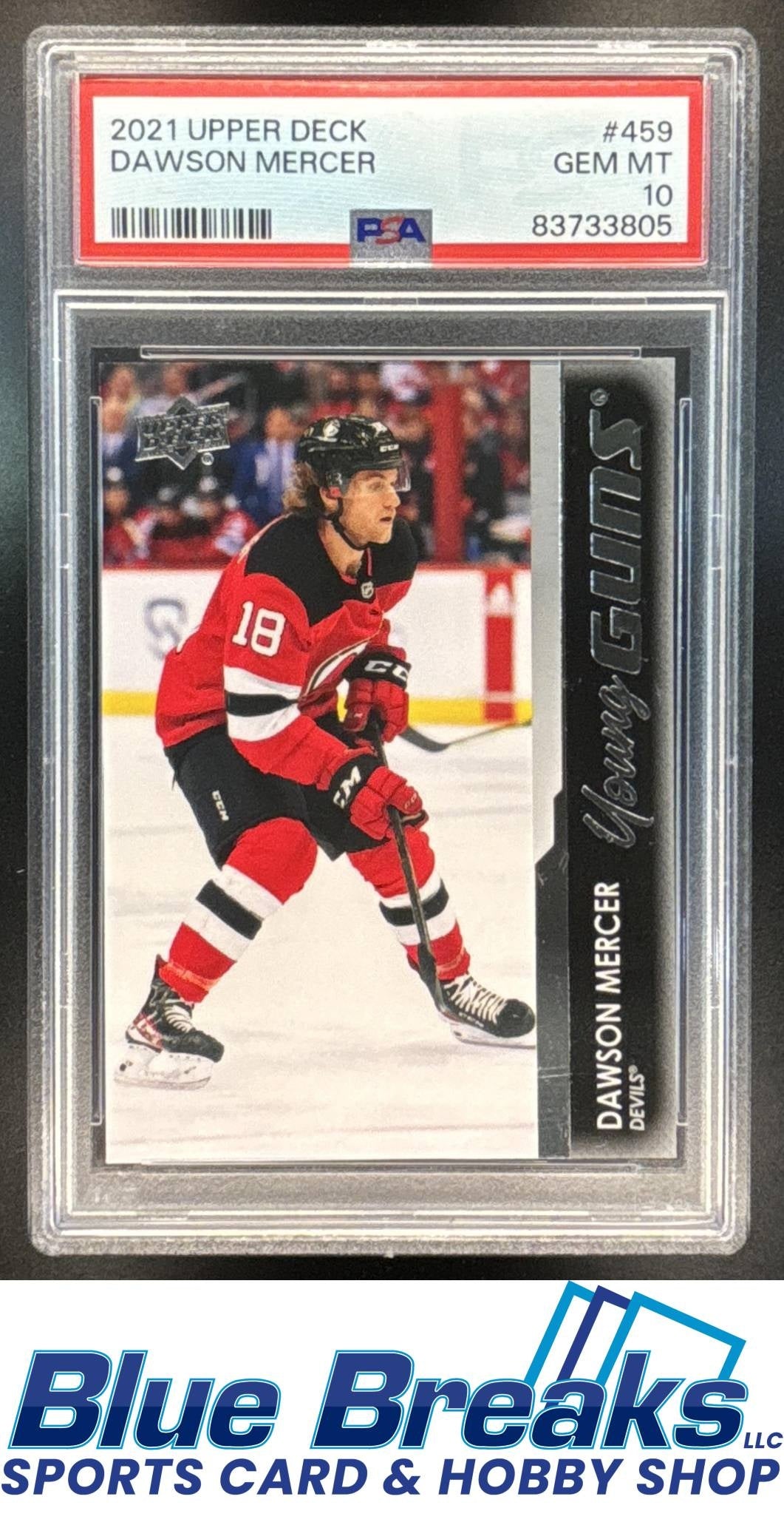 2021 Upper Deck Dawson Mercer #459 Young Guns RC PSA 10