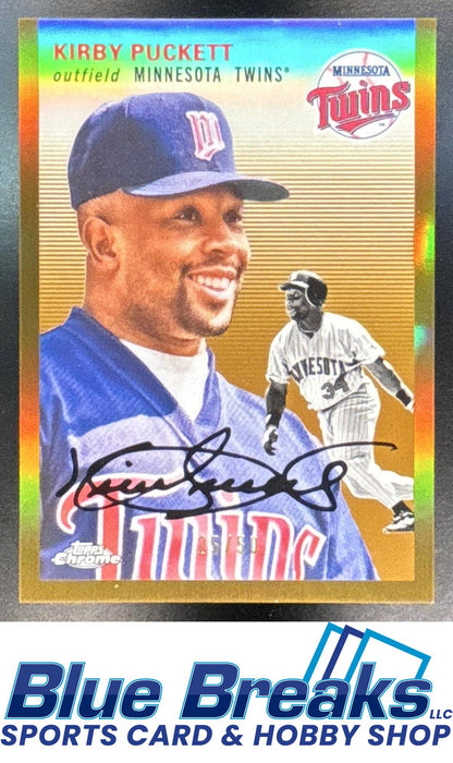 2023 Topps Chrome Platinum Anniversary Kirby Puckett #422 Gold Refractor 25/50 Minnesota Twins