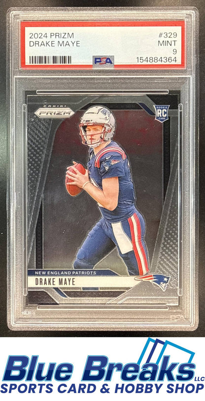 2024 Panini Prizm Drake Maye [RC] #329 RC PSA 9 New England Patriots