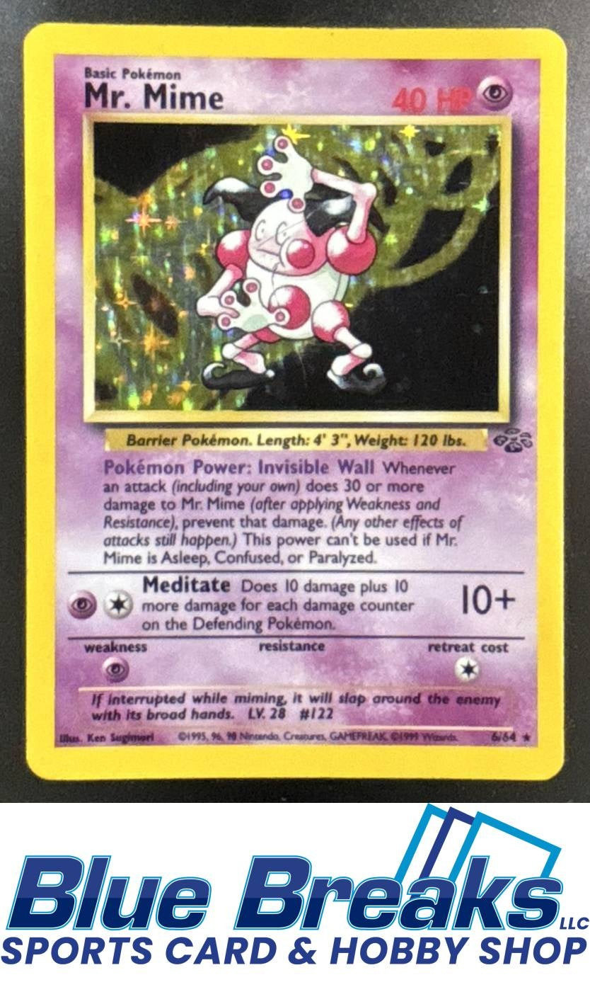 1999 Pokemon Jungle Mr. Mime #6/64 Holo