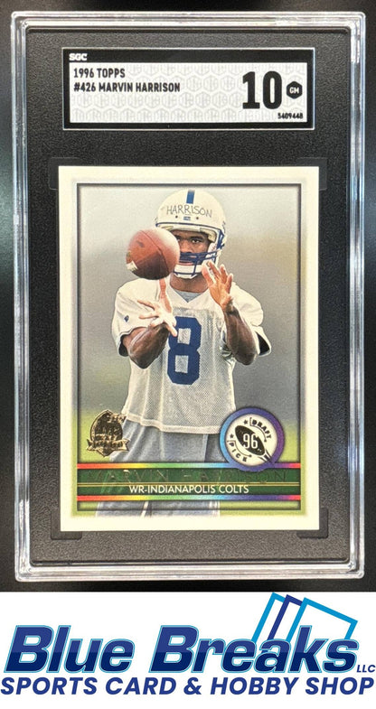 1996 Topps Marvin Harrison [RC] #426 RC SGC 10 Colts