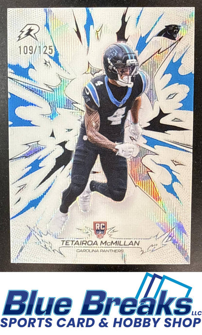2025 Topps Resurgence Tetairoa McMillan #111 White Surge Refractor 109/125 RC Carolina Panthers