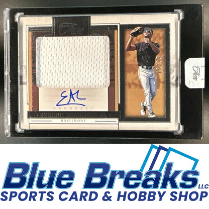 2024 Panini Three and Two Enrique Bradfield Jr. #PJA-EBJ Prospect Jersey Auto 48/99 Baltimore Orioles