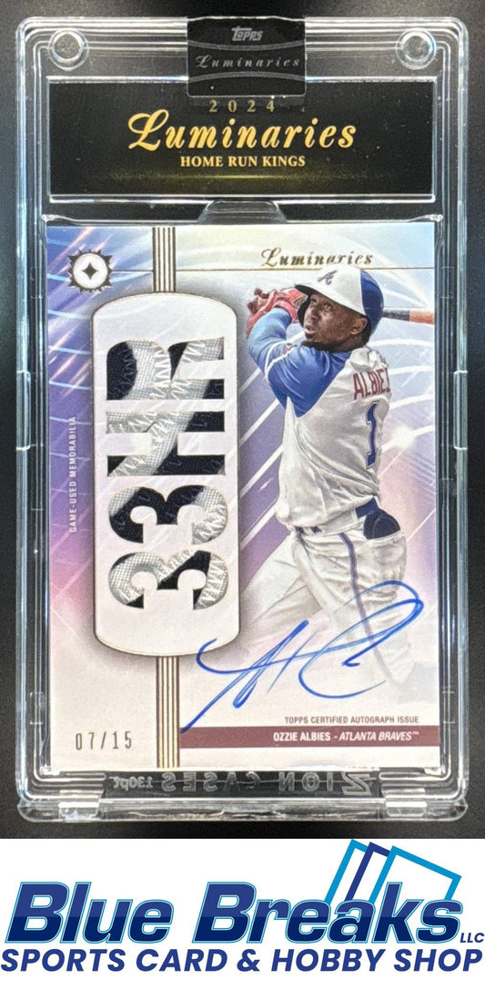 2024 Topps Luminaries Ozzie Albies #HRKAP-OA Home Run Kings Auto Patches 07/15 baseball Braves