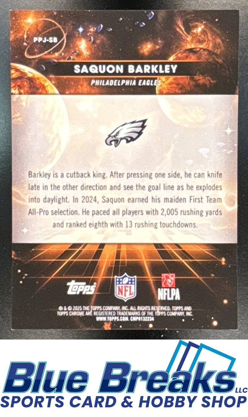 2025 Topps Cosmic Chrome Saquon Barkley #PPJ-SB Planetary Pursuit Jupiter SSP Philadelphia Eagles