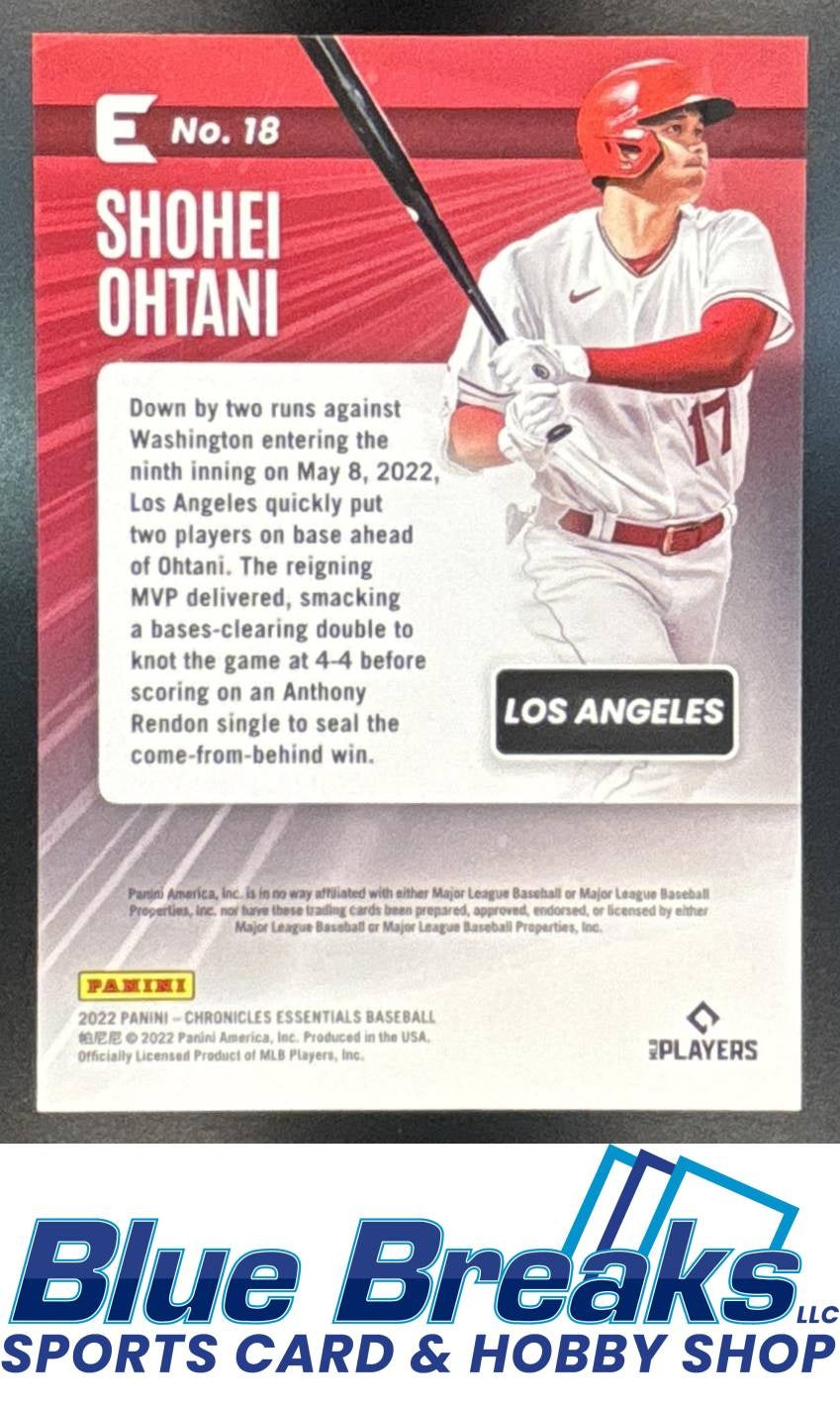 2022 Panini Chronicles Essentials Shohei Ohtani [RC] #18 Los Angeles Angels
