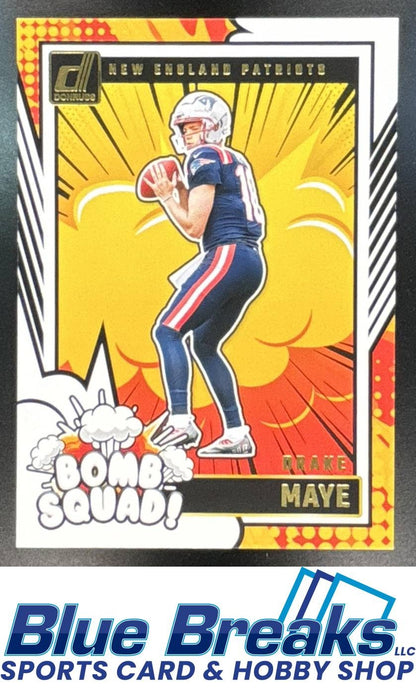 2024 Panini Donruss Bomb Squad Drake Maye #28 b New England Patriots