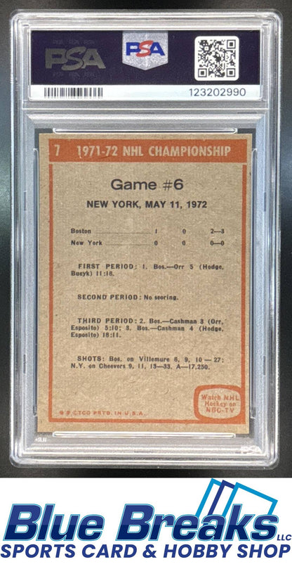 1971-72 Topps Playoff Game 6 at New York PSA 8 #7 Bruins Rangers