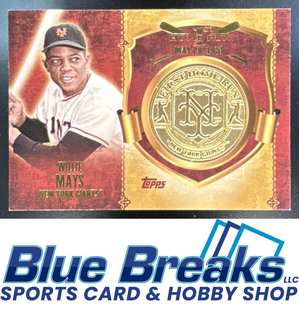2015 Topps Update Willie Mays #FHRM-15 First Home Run Medallion San Francisco Giants