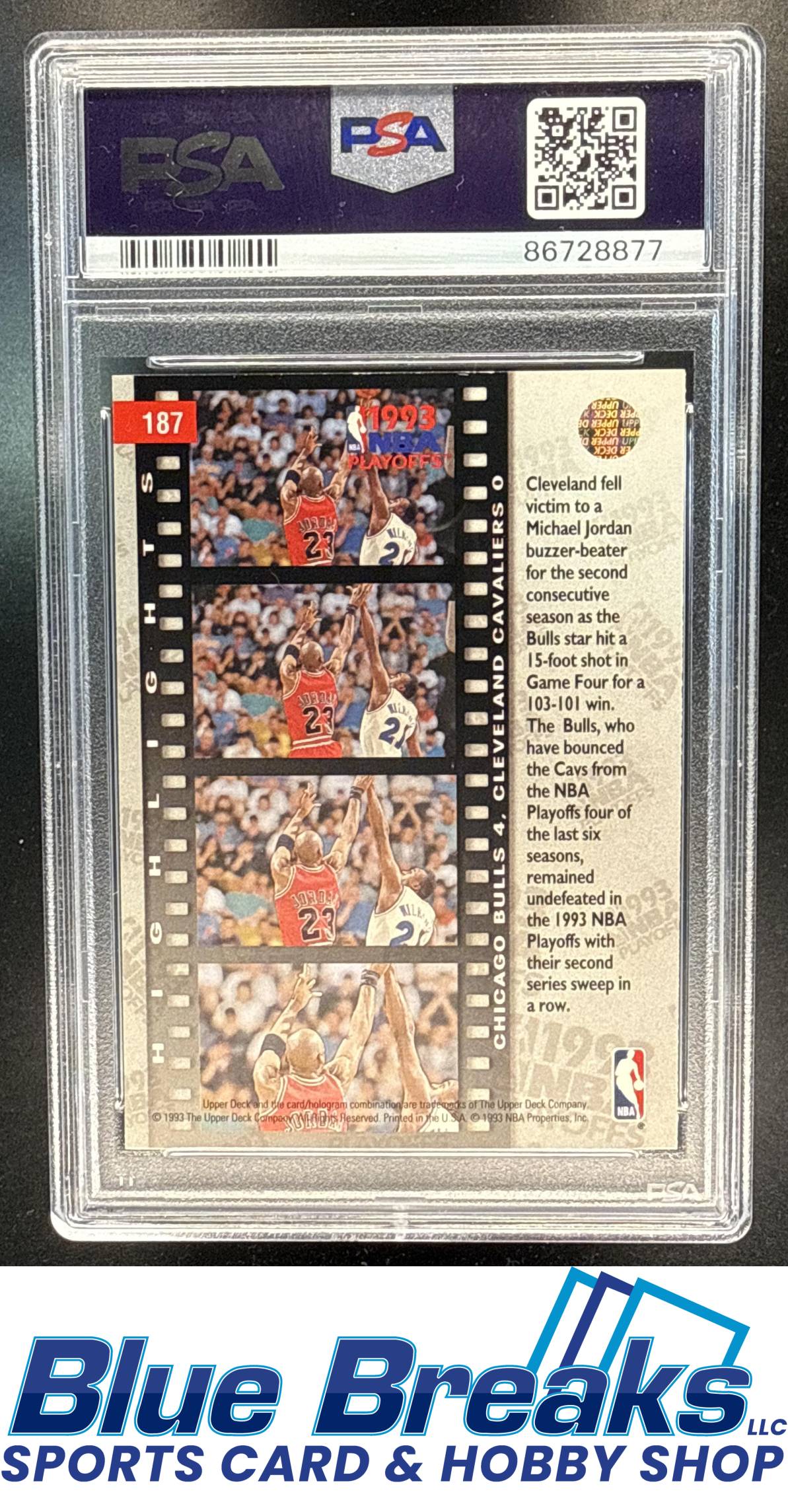 1993-94 Upper Deck Michael Jordan #187 PSA 8 Chicago Bulls