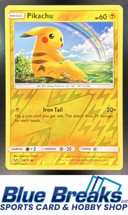 2017 Pokemon Shining Legends Reverse Holo Pikachu #28/73