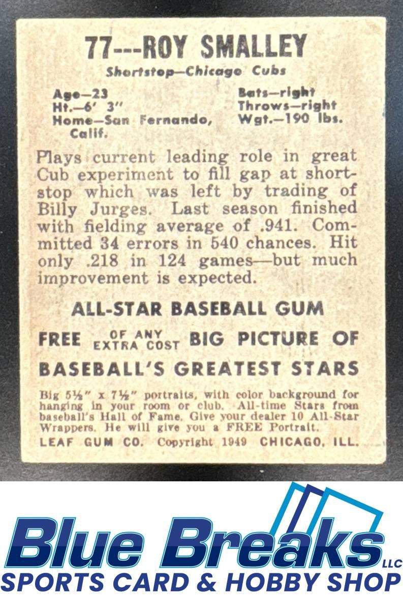 1948 Leaf Roy Smalley [RC] #77 RC Chicago Cubs